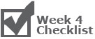 Week 4 Checklist