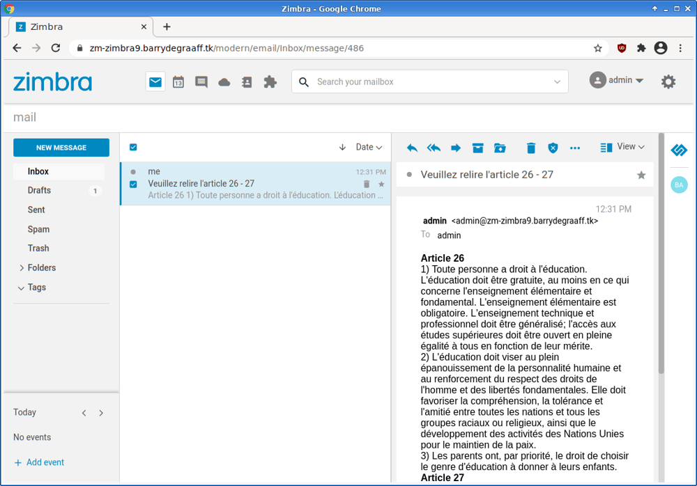Google Translate Zimlet - email in a language you don’t read?
