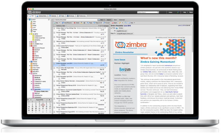 zimbra desktop email